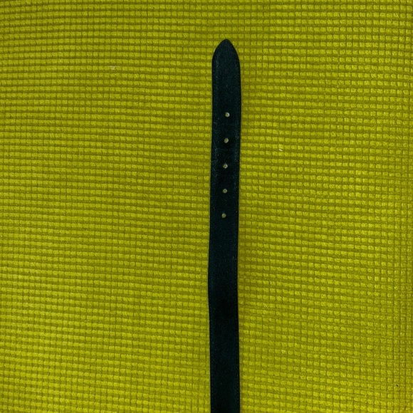 Talbots black belt genuine suede on leather lining, golden buckle - Picture 7 of 10